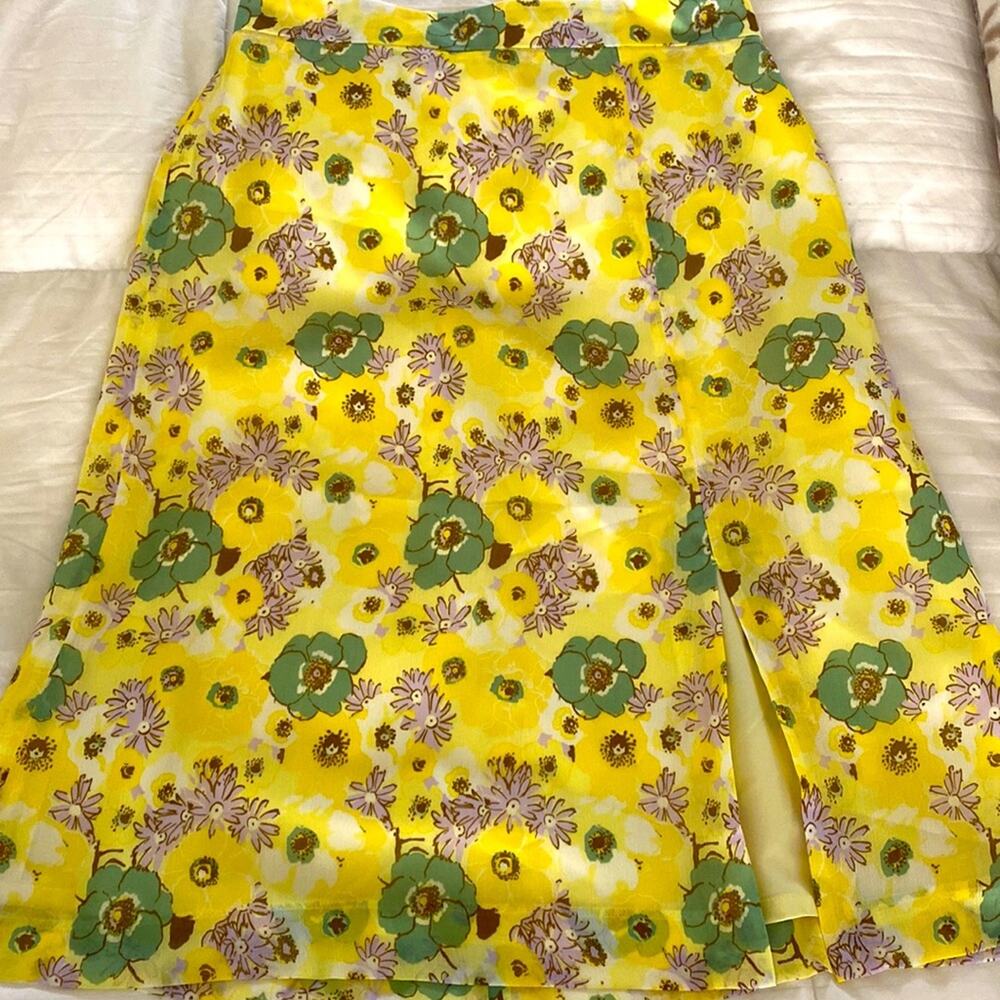 Ann Taylor floral skirt fully lined size 0P